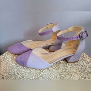 Purple Colourblock Mary Jane sandals, EU size 37 (US Size 6.5)